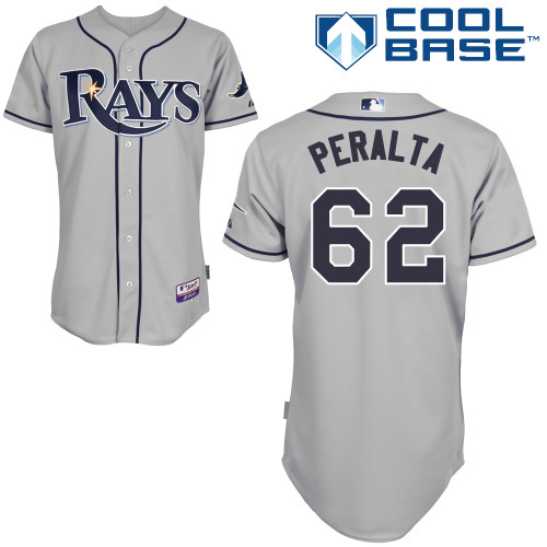 Joel Peralta #62 Youth Baseball Jersey-Tampa Bay Rays Authentic Road Gray Cool Base MLB Jersey